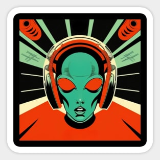 Aliens Binaural Beats Sticker